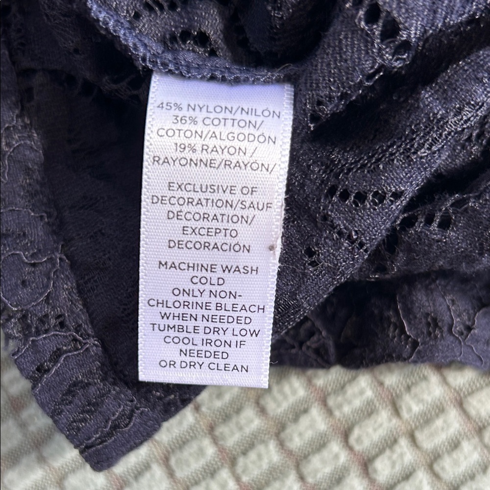 Navy Lace Women's Top - Picture 8 of 8